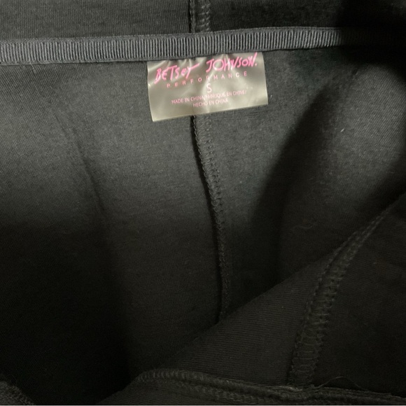 Betsey Johnson Black Hoodie Sweatshirt Hooded Gorpcore Thick Pocket - Picture 5 of 5
